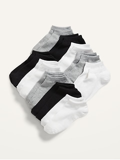 Gender-Neutral Solid Crew Socks 7-Pack for Kids