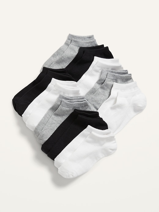 View large product image 1 of 1. Gender-Neutral Ankle Socks 10-Pack for Kids