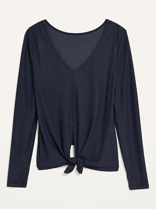 Breathe ON Reversible LongSleeve TieHem Top for Women Old Navy