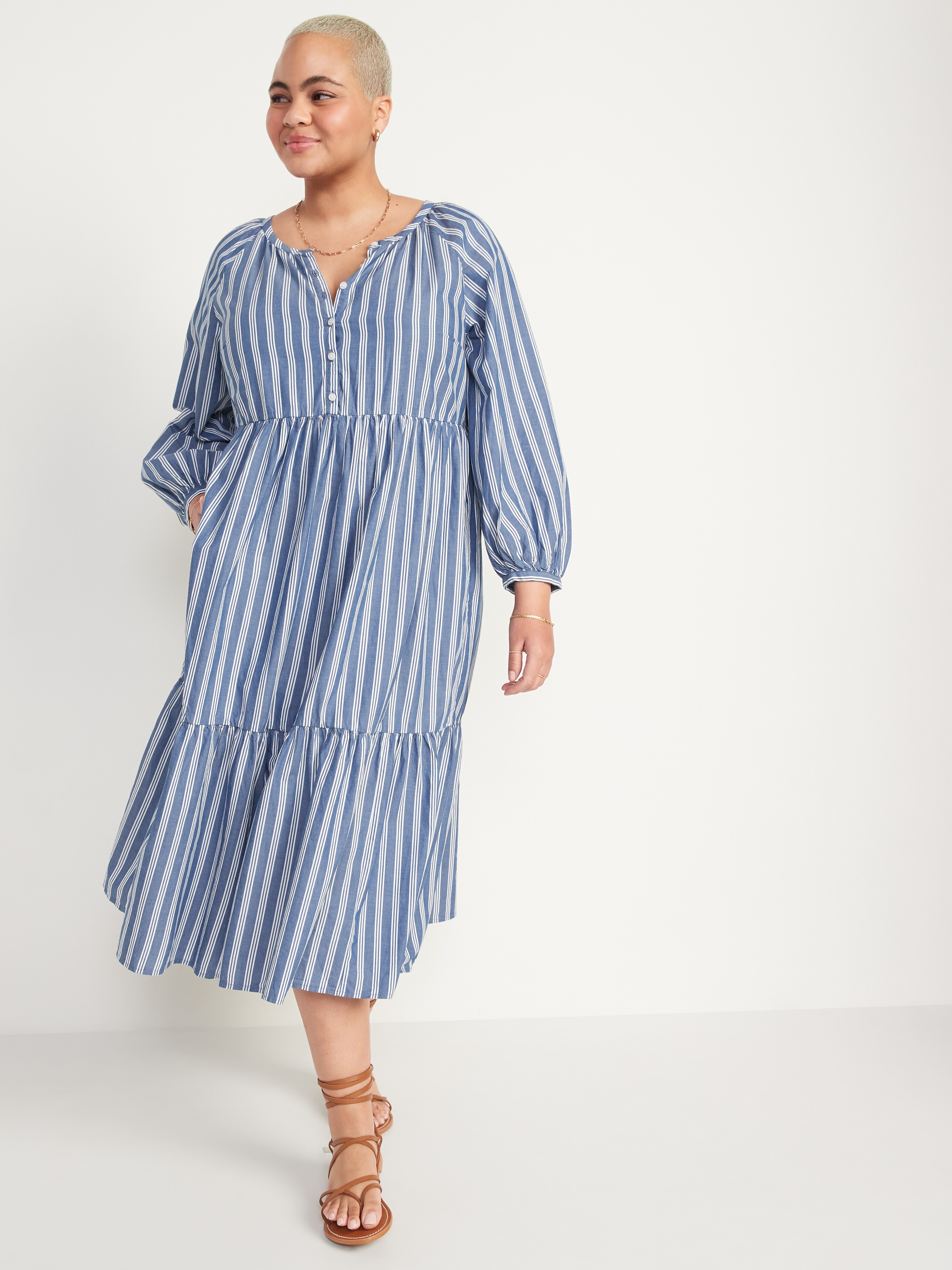 old navy blue striped dress