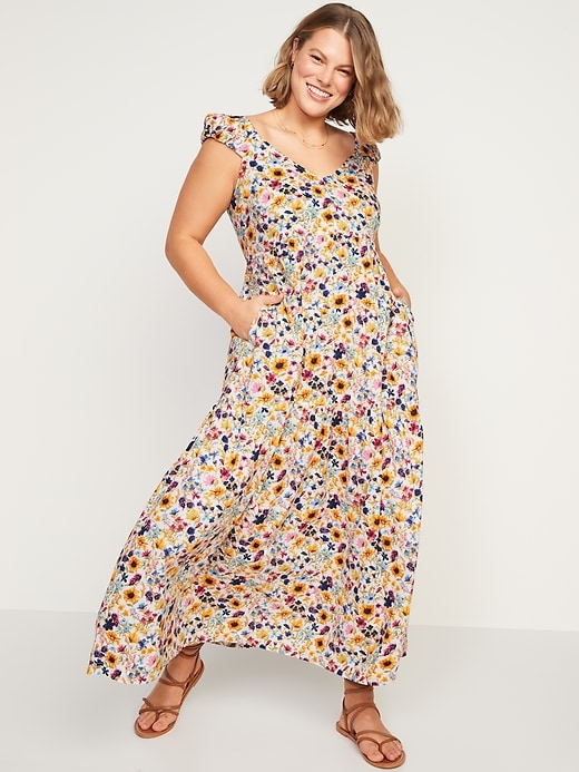 Old Navy Tiered All-Day Fit & Flare Maxi Dress for Women. 1