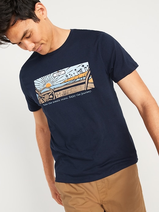 Soft-Washed Graphic T-Shirt for Men