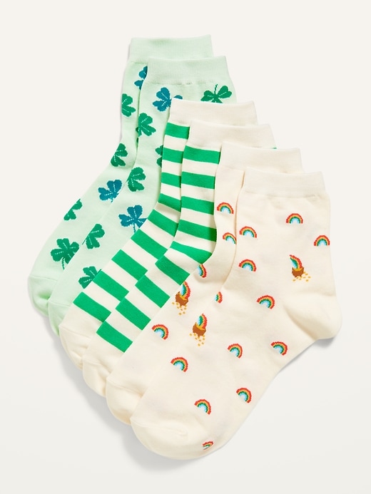 Novelty Quarter Crew Socks 3Pack For Women Old Navy