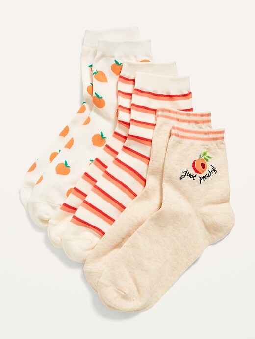 Old Navy Novelty Quarter Crew Socks 3-Pack For Women. 1