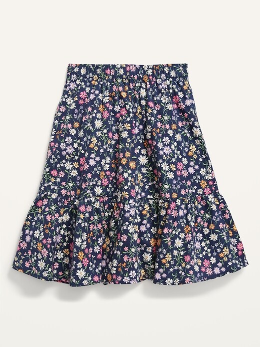 Old Navy Tiered Printed Midi Skirt for Girls. 1