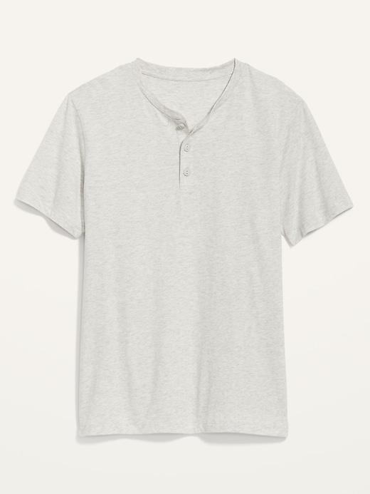 Image number 1 showing, Soft-Washed Short-Sleeve Henley T-Shirt