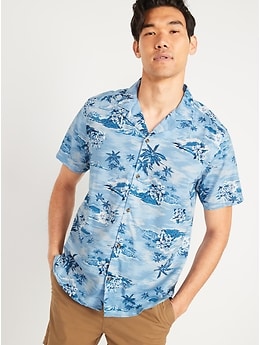 old navy mens hawaiian shirts