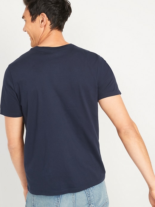 Image number 2 showing, Soft-Washed Short-Sleeve Henley T-Shirt for Men