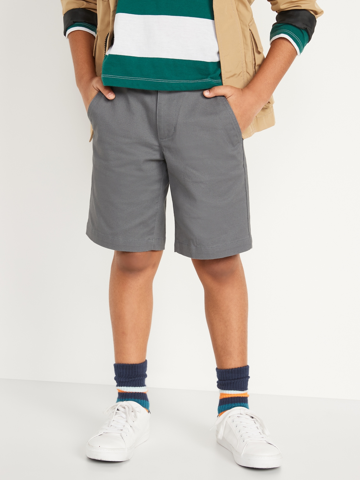 Old Navy Built-In Flex Straight Twill Shorts for Boys (Above Knee
