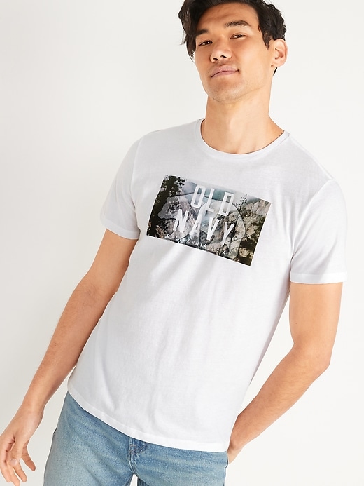 Old Navy - Soft-Washed Logo-Graphic T-Shirt for Men