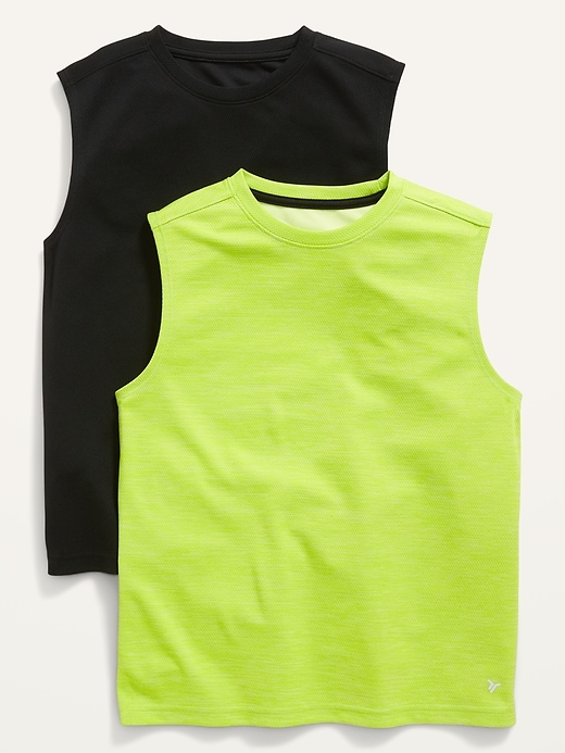 Go-Dry Cool Solid Mesh Tank Top 2-Pack for Boys | Old Navy
