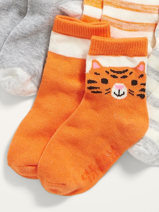 View large product image 2 of 2. Unisex Crew Socks 6-Pack for Toddler & Baby