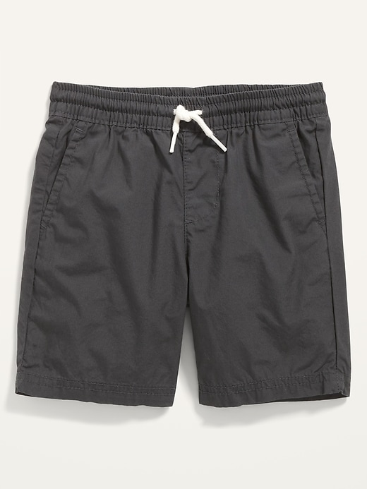 View large product image 1 of 1. Functional-Drawstring Poplin Shorts for Toddler Boys