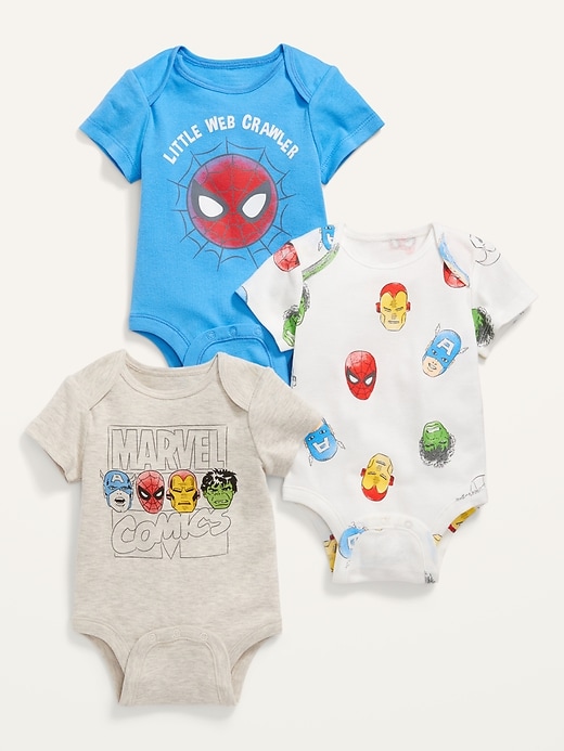 View large product image 1 of 2. Marvel Comics&#153 Avengers Unisex Bodysuit 3-Pack for Baby