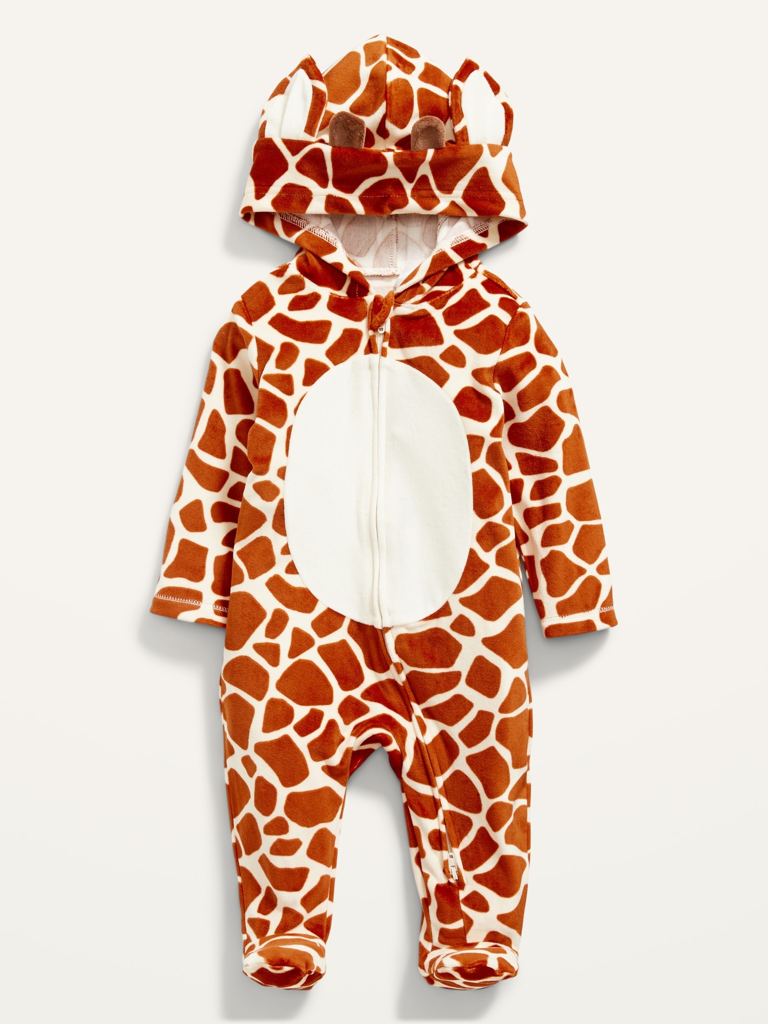 oldnavy.gap.com | Unisex Footed Giraffe-Print Costume One-Piece for Baby