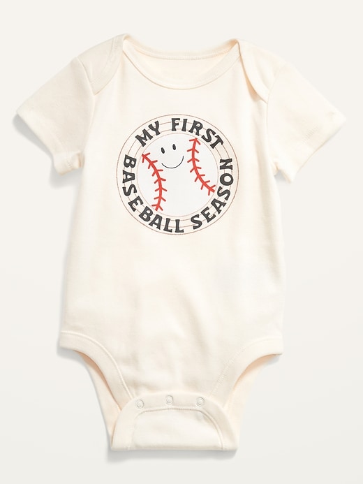 View large product image 1 of 1. Unisex Milestone Graphic Bodysuit for Baby