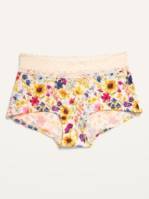 Old Navy - High-Waisted Lace-Trim Boyshort Underwear for Women