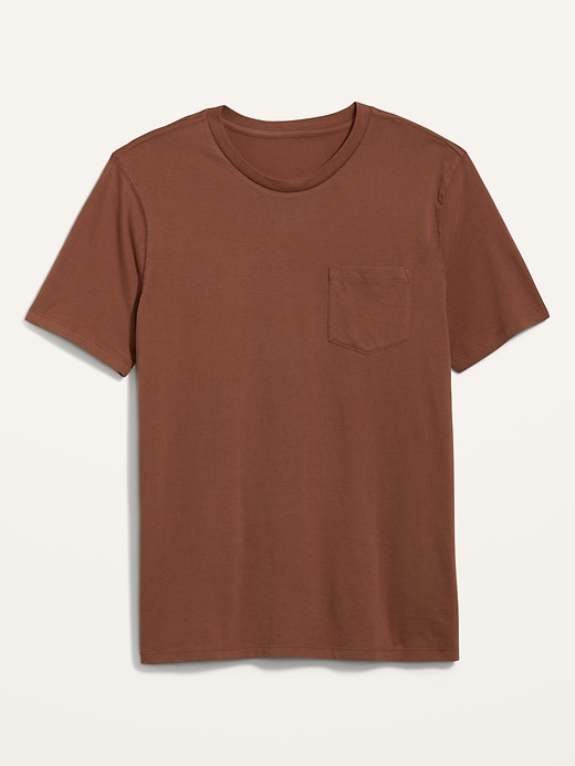 Image number 1 showing, Soft-Washed Chest-Pocket Crew-Neck T-Shirt for Men
