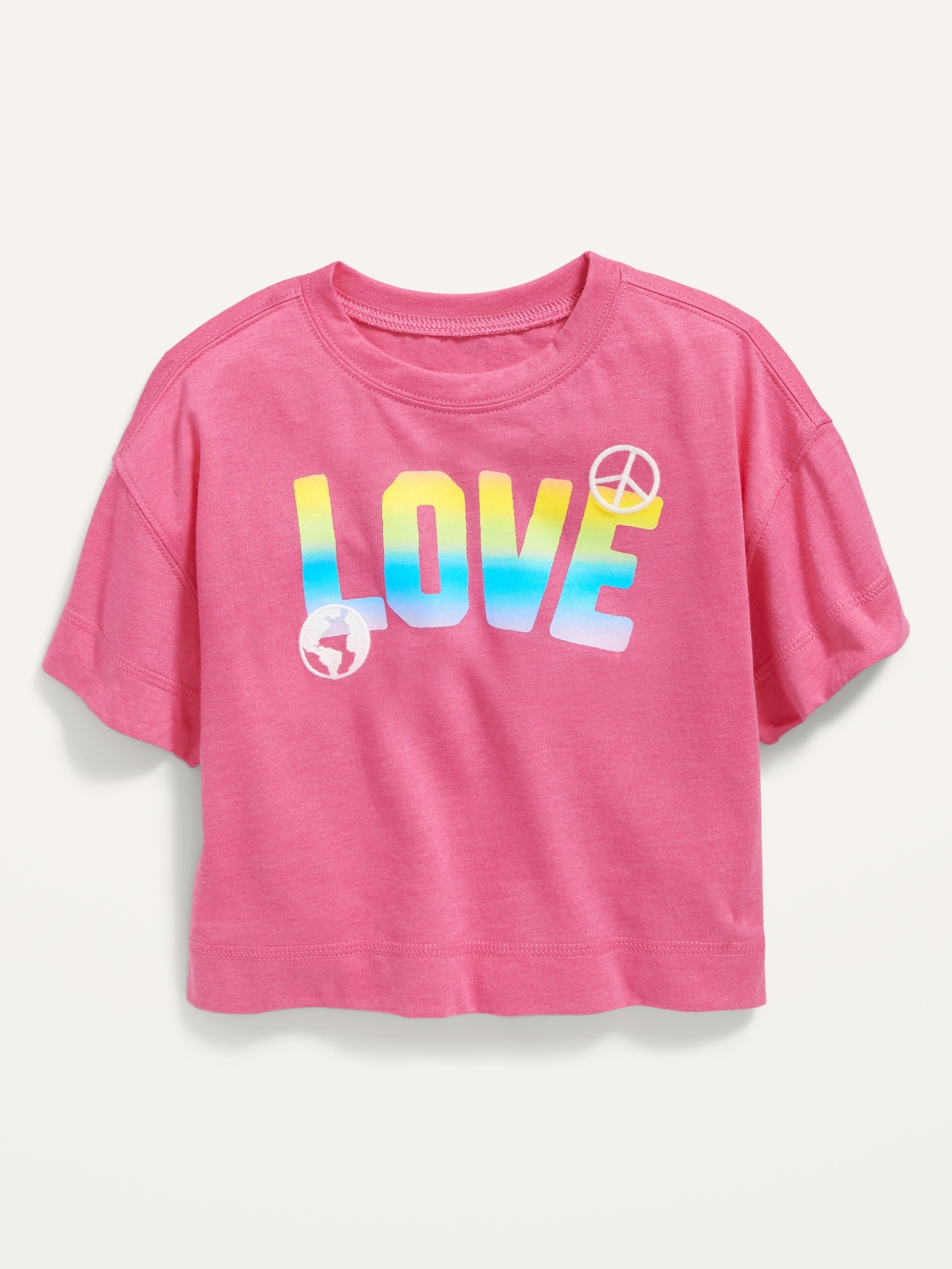 "Love" Graphic Cropped TShirt for Toddler Girls Old Navy