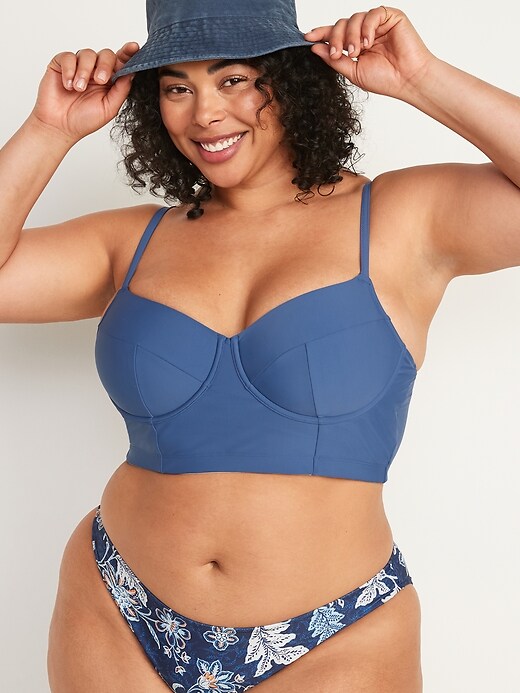 Image number 7 showing, Underwire Longline Swim Top