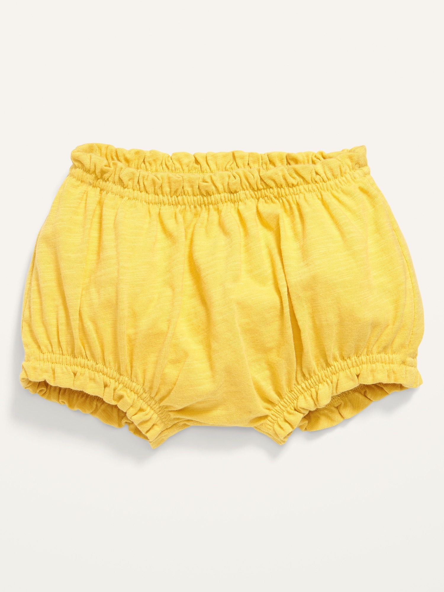 Ruffled Slub-Knit Bloomer Shorts for Baby