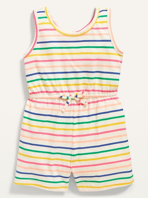 View large product image 1 of 2. Printed Sleeveless Jersey Romper for Toddler Girls