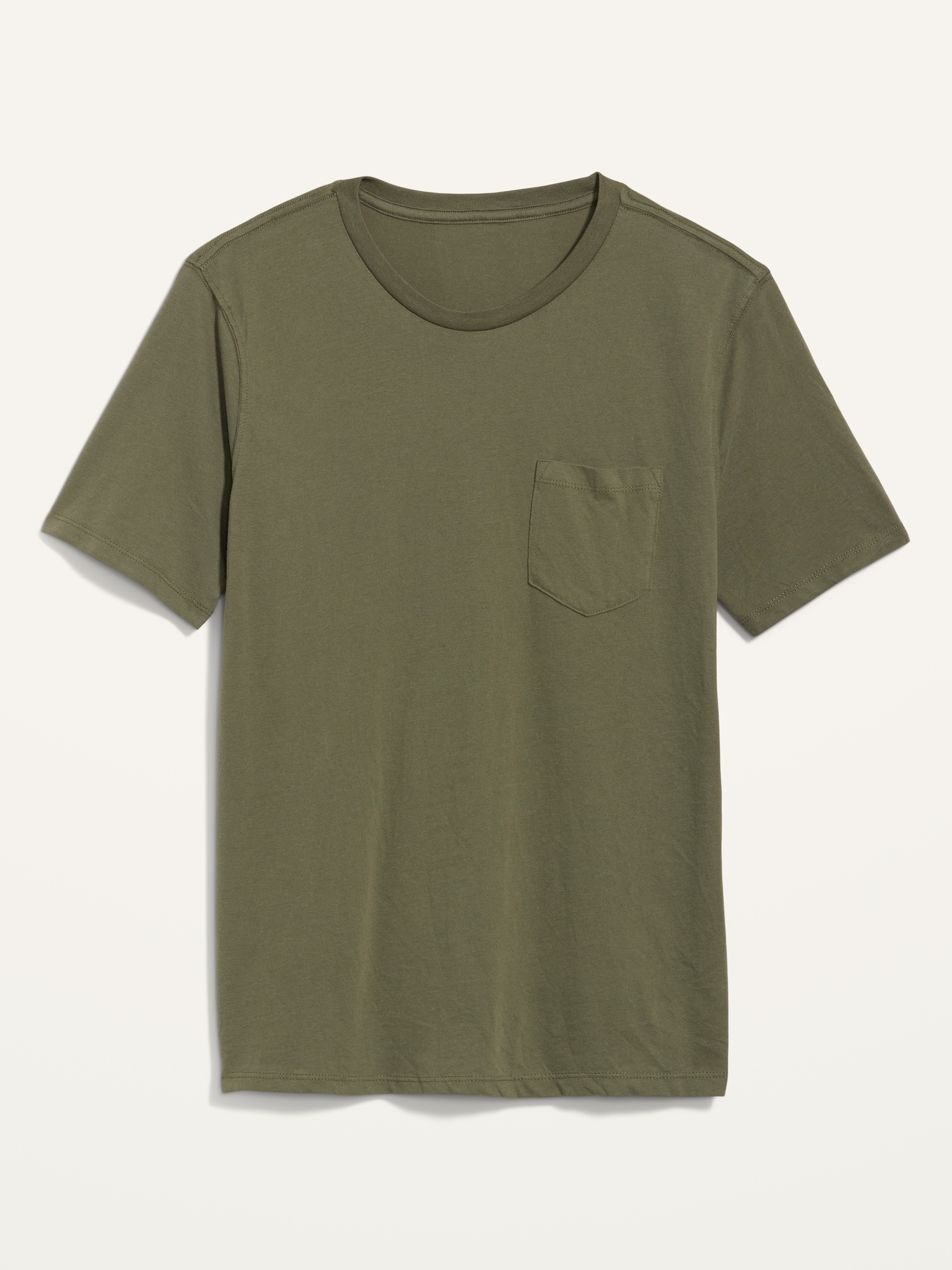 Old Navy Soft-Washed Chest-Pocket Crew-Neck T-Shirt for Men green. 1
