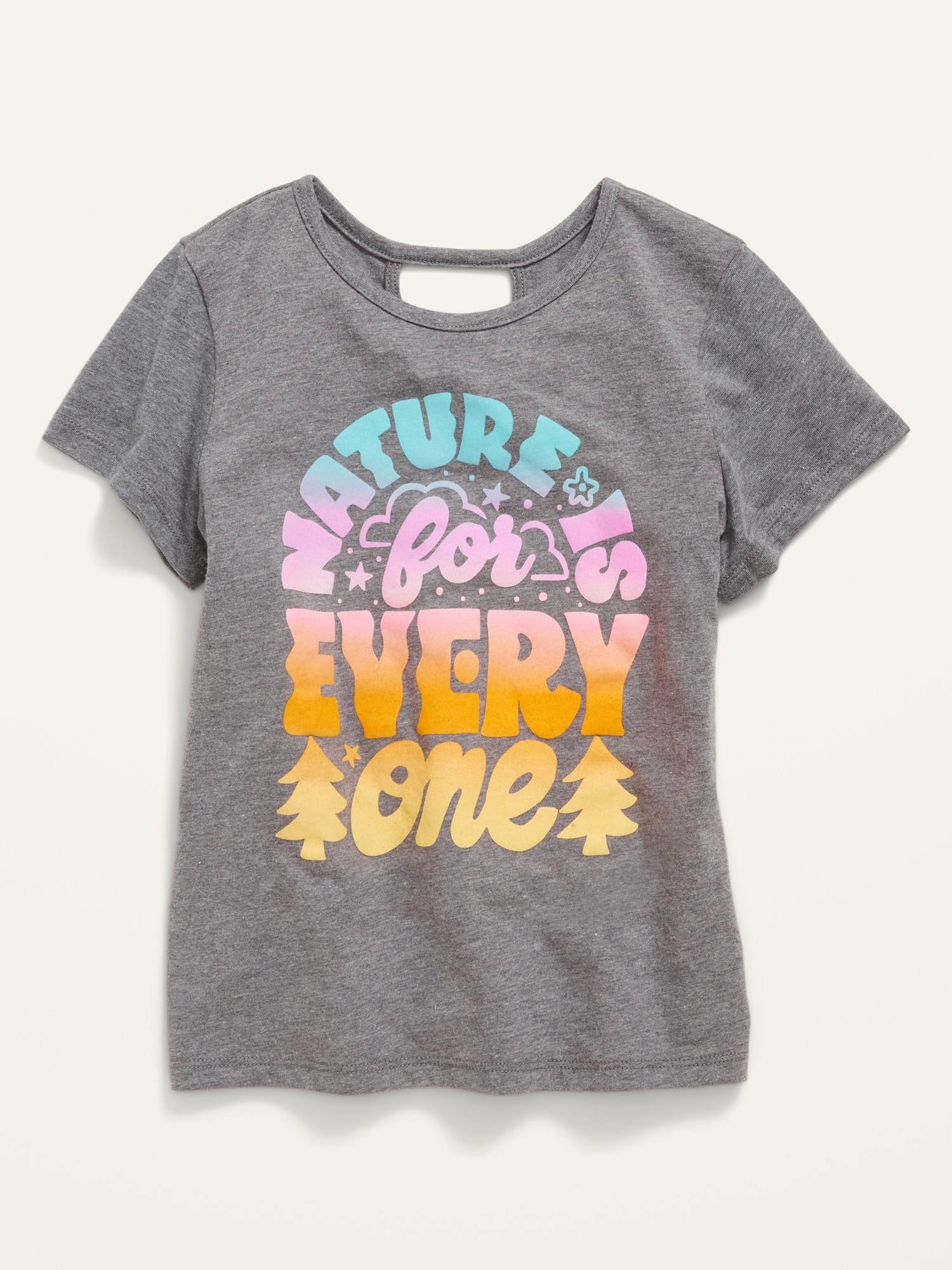 Graphic Keyhole-Cutout T-Shirt for Girls | Old Navy