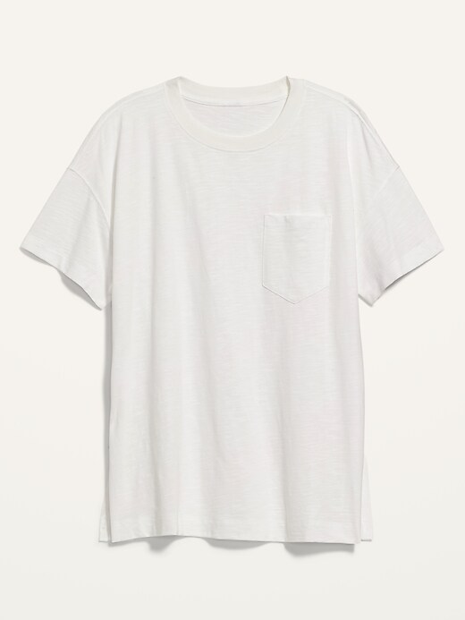Image number 4 showing, Short-Sleeve Vintage Slub-Knit Tunic T-Shirt for Women