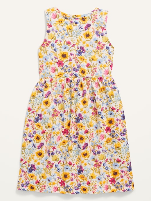 View large product image 2 of 2. Sleeveless Fit & Flare Dress for Girls