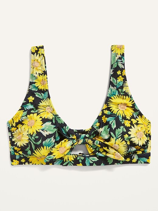 Old Navy Printed Keyhole Tie-Front Bikini Swim Top for Women. 1