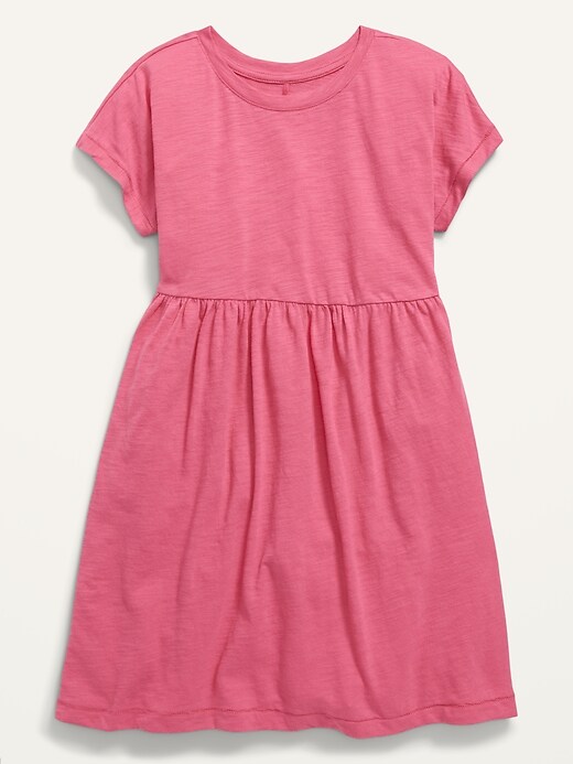 old navy slub knit dress Short-Sleeve Solid Slub-Knit for Girls Pink Dresses for Women