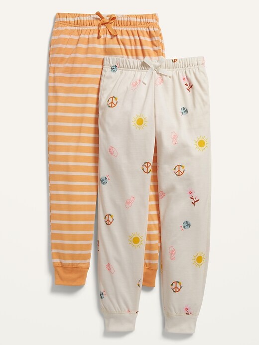 View large product image 1 of 1. Printed Jersey Pajama Joggers 2-Pack for Girls
