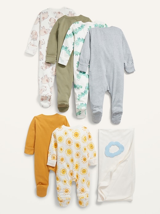 Unisex 8-Piece Grow-With-Me Milestone Layette Gift Set for Baby