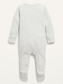 Image number 2 showing, Unisex Sleep & Play Rib-Knit Footed One-Piece for Baby