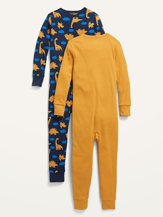View large product image 2 of 2. Unisex 1-Way-Zip Snug-Fit Printed Pajama One-Piece 2-Pack for Toddler & Baby