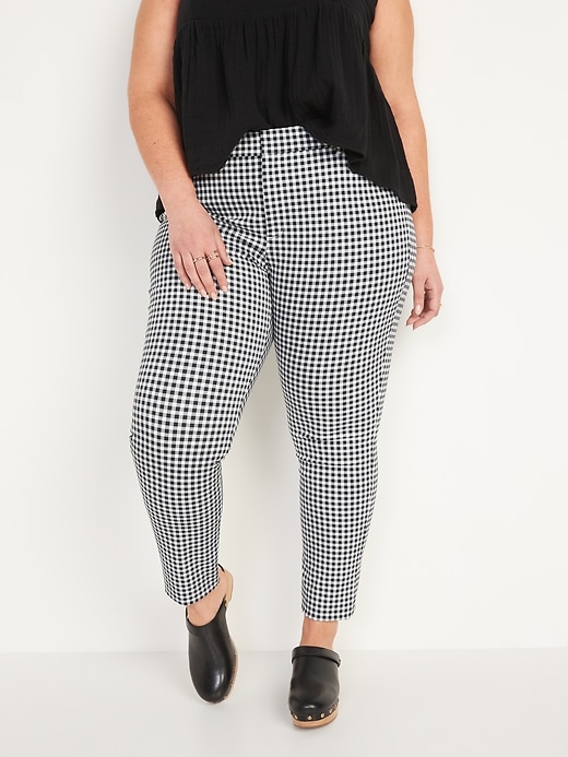 Image number 7 showing, High-Waisted Gingham Pixie Skinny Pants