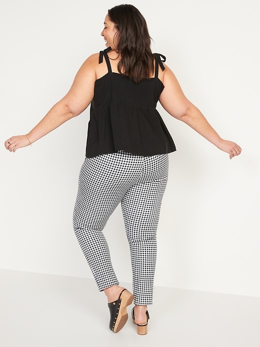 Image number 8 showing, High-Waisted Gingham Pixie Skinny Pants