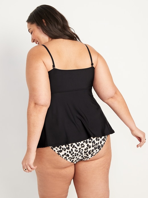 Image number 8 showing, Knotted A-Line Tankini Swim Top