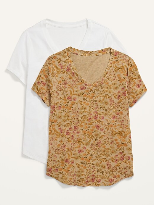 Image number 1 showing, EveryWear Slub-Knit T-Shirt 2-Pack for Women