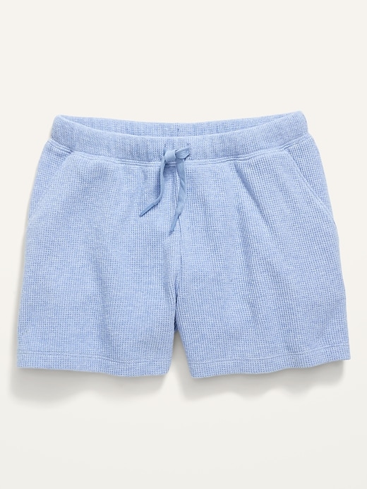 View large product image 1 of 1. Textured Waffle-Knit Drawstring Shorts for Girls