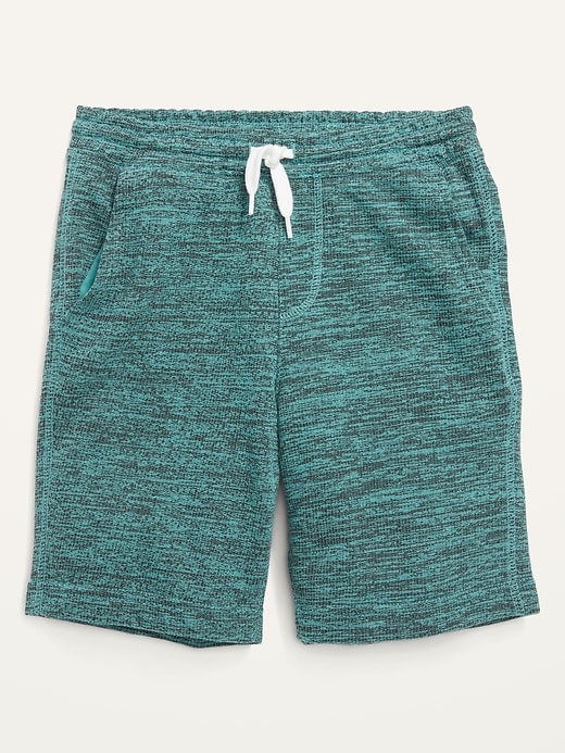 View large product image 1 of 1. Flat-Front French Terry Space-Dye Jogger Shorts for Boys (At Knee)