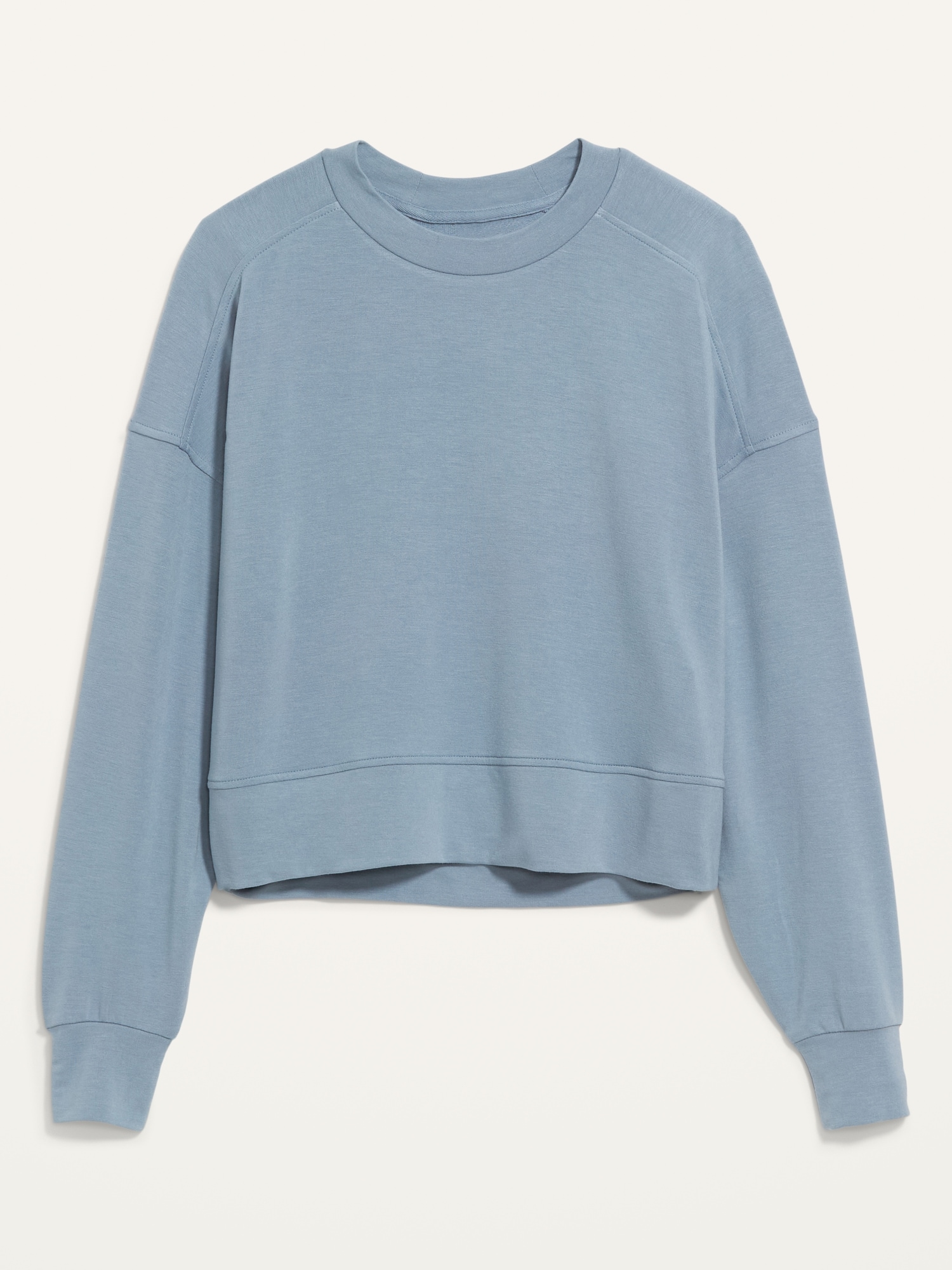 Long-Sleeve Live-In Cropped French-Terry Sweatshirt for Women | Old Navy