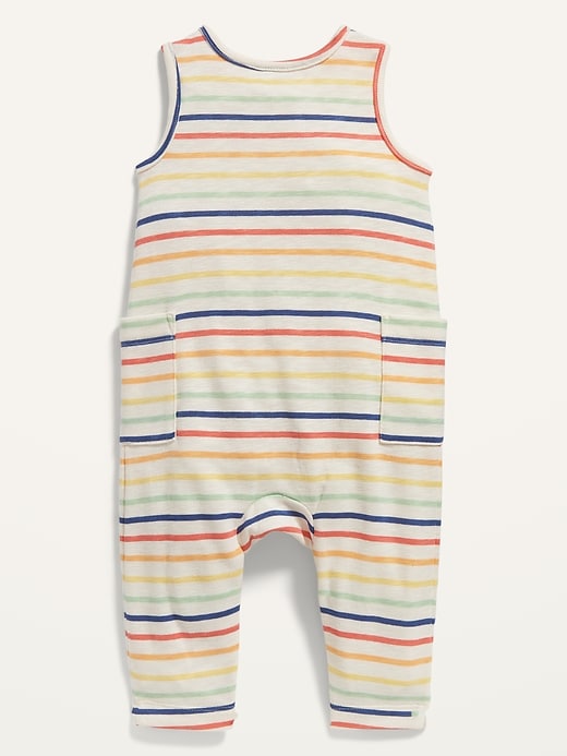 View large product image 2 of 2. Unisex Sleeveless Henley One-Piece for Baby