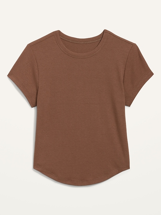 Image number 4 showing, Short-Sleeve UltraLite Rib Cropped T-Shirt for Women