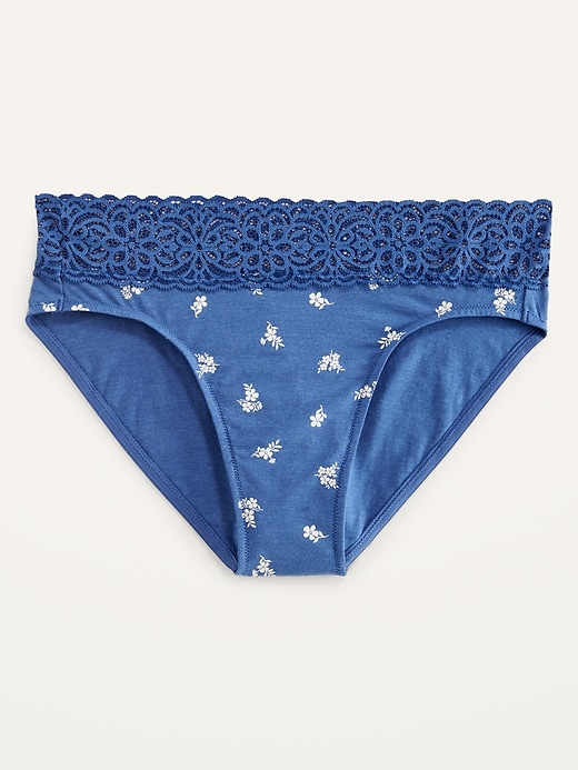Old Navy MidRise Supima® CottonBlend LaceTrimmed Bikini Underwear