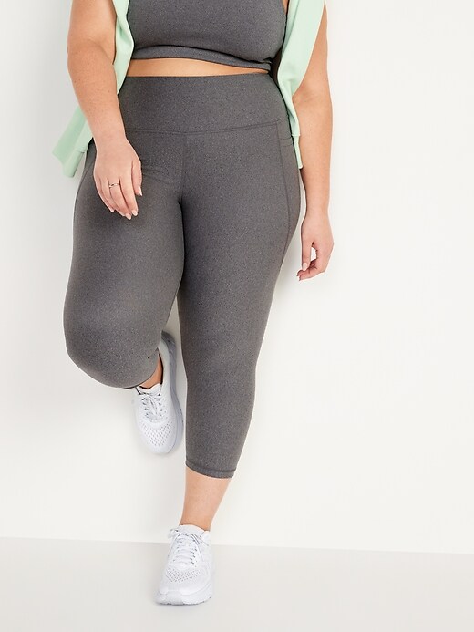 Image number 7 showing, High-Waisted PowerSoft Side-Pocket Crop Leggings for Women