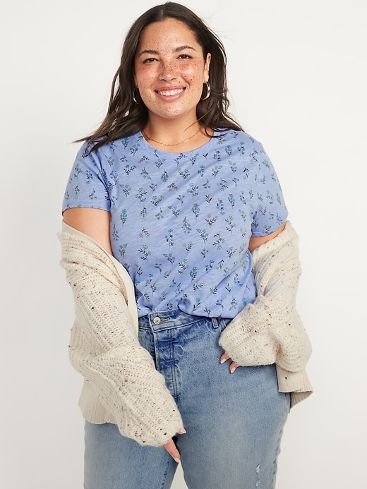 Image number 7 showing, EveryWear Printed Slub-Knit T-Shirt for Women