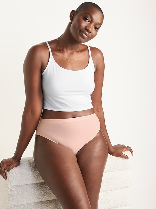 High-Waisted Supima® Cotton-Blend Bikini Underwear