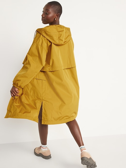 Image number 2 showing, Oversized Water-Resistant Hooded Coat
